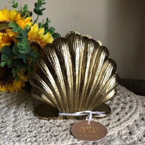 Gold Shell Napkin Holder